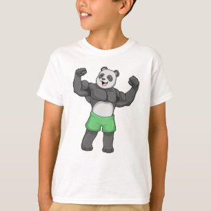 T-shirt Panda en Bodybuilder au Bodybuilding