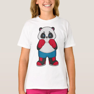 T-shirt Panda en boîte avec gants de boxe