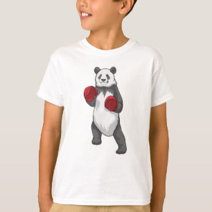 T-shirt Panda en boîte avec gants de boxe