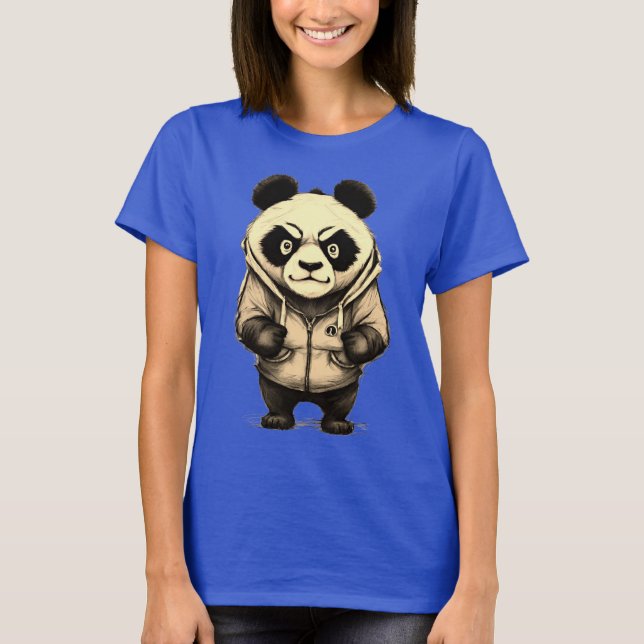 T-shirt Panda en colère Cute animal design (Devant)