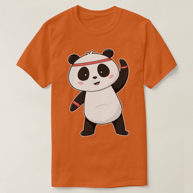 T-shirt Panda en forme avec sueur de tête (Design devant)