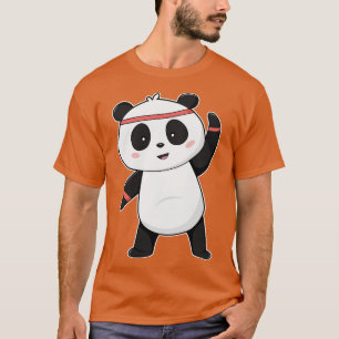 T-shirt Panda en forme avec sueur de tête
