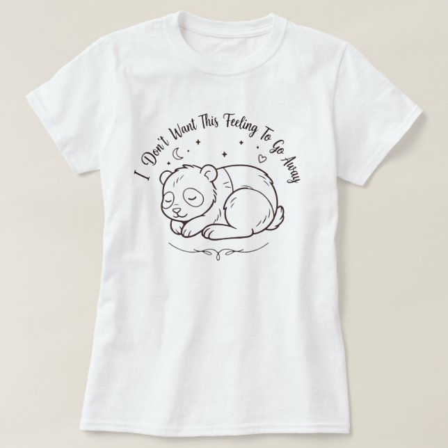T-shirt Panda Endormi | Ce Panda Mignon (Design devant)