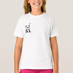 T-shirt Panda Endormi Somnolant avec Tasse de Café Enfants