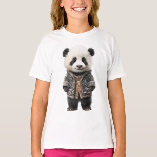 T-shirt Panda Enfants Veste À Motifs