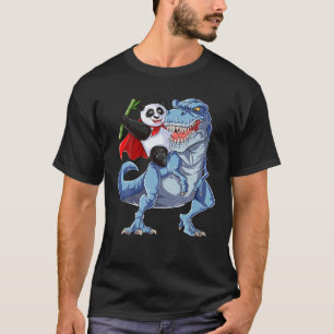 T-shirt Panda équitation Dinosaur T Rex Drôle Hommes Dons