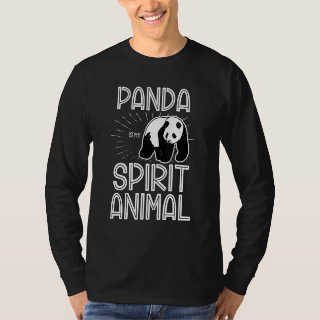 T-shirt Panda Est Mon Esprit Animal Forêt Sauvage Faune Na (Devant)