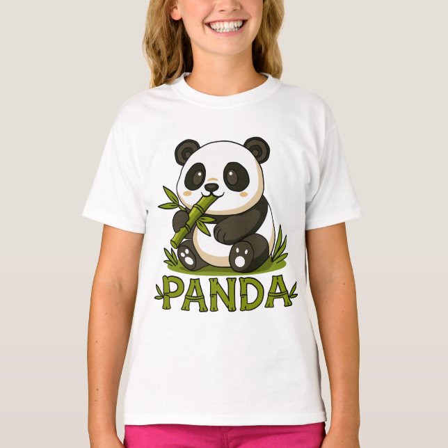 T-shirt panda et bambou (Devant)