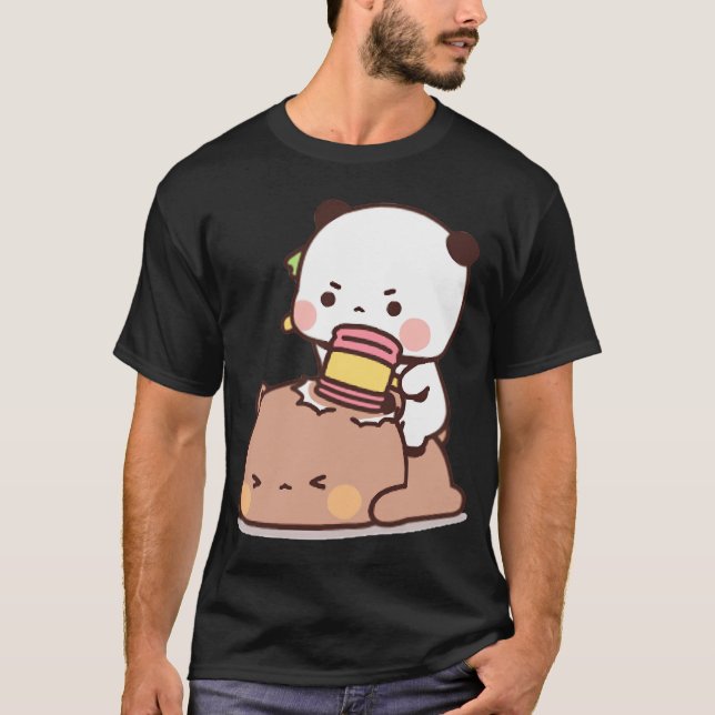 T-shirt Panda Et Brownie Bear Couple (Devant)