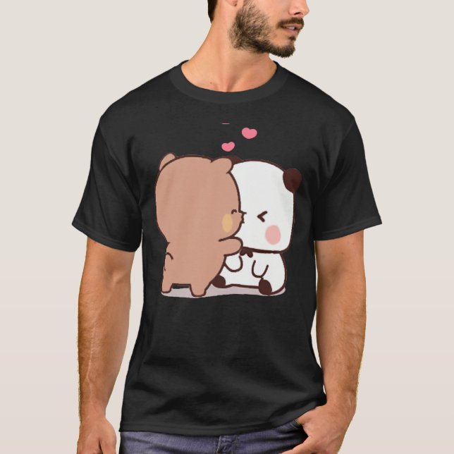T-shirt Panda Et Brownie Bear Couple 1 (Devant)