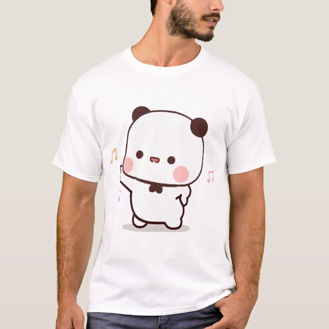 T-shirt Panda Et Brownie Couple OursActif(5) (Devant)