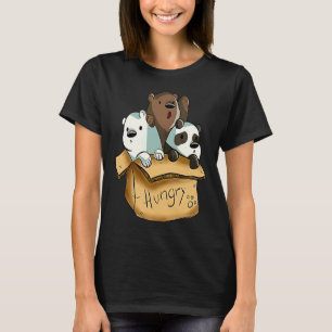 T-shirt Panda Et Ours Nus Faim Dans La Boîte Bébé Ours