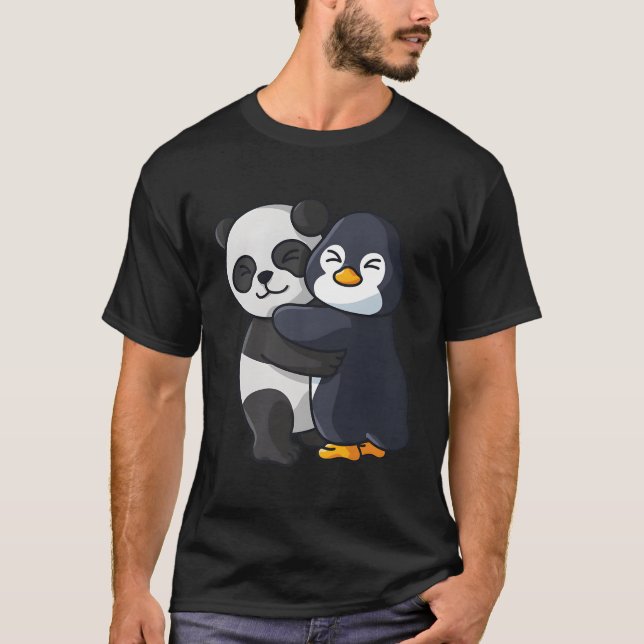 T-shirt Panda Et Pingouin (Devant)