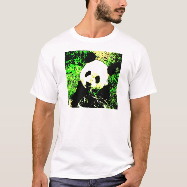 T-shirt Panda Face Pop Art (Devant)