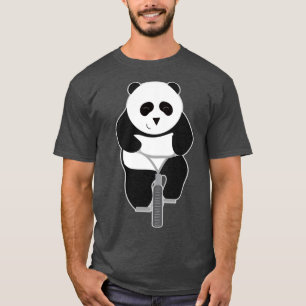 T-shirt Panda fait un cadeau sur le vélo