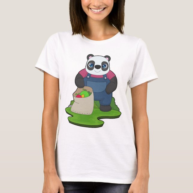 T-shirt Panda Farmer Fruit Farm (Devant)