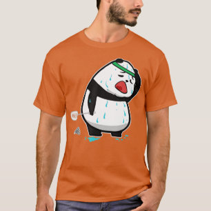 T-shirt Panda Fatigué Drôle Jouer Badminton