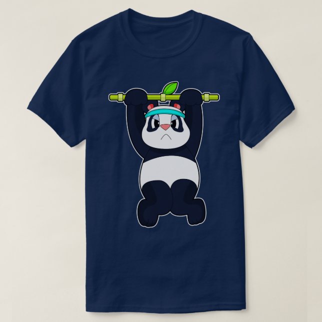 T-shirt Panda Fitness Pullups (Design devant)