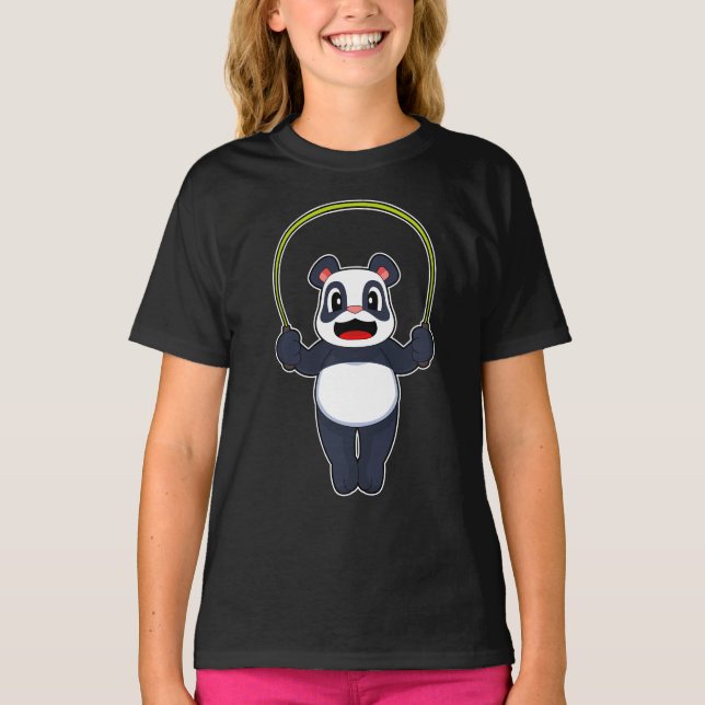 T-shirt Panda Fitness Rope Sports (Devant)