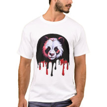 Panda foncé avec du sang séché
