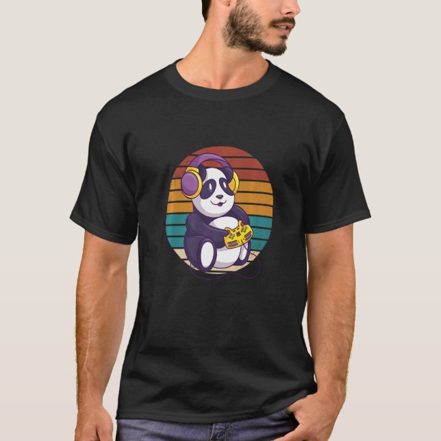 T-shirt Panda Gaming Panda Gamer Pour Panda (Devant)