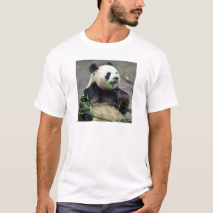 T-shirt Panda géant mangeant du bambou