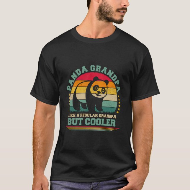 T-shirt Panda Grandpa Like A Regular Grandpa Father'S Day (Devant)
