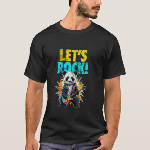 T-shirt Panda Guitare, Panda Drôle Jouant de la Musique Vi
