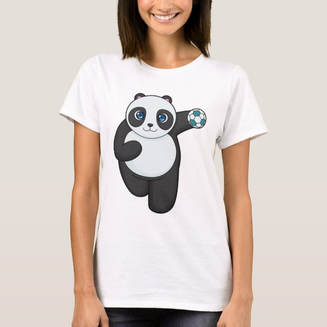 T-shirt Panda Handball player Handball (Devant)
