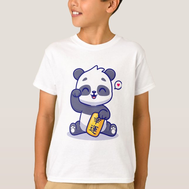 T-shirt Panda happy (Devant)