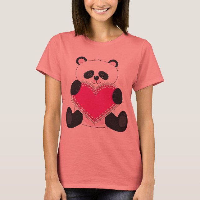 T-shirt Panda Heart (Devant)