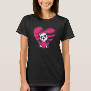 T-shirt Panda Heart Valentine's Day Animal Bear Zookeper V