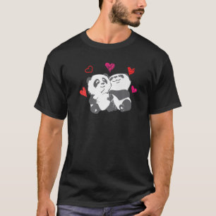 T-shirt Panda Heart Zoo Animal Ours Animal