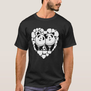 T-shirt Panda Heart Zoo Animal Ours Animal 2