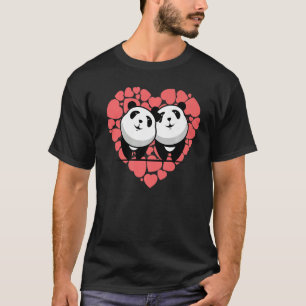 T-shirt Panda Heart Zoo Animal Ours Animal 4
