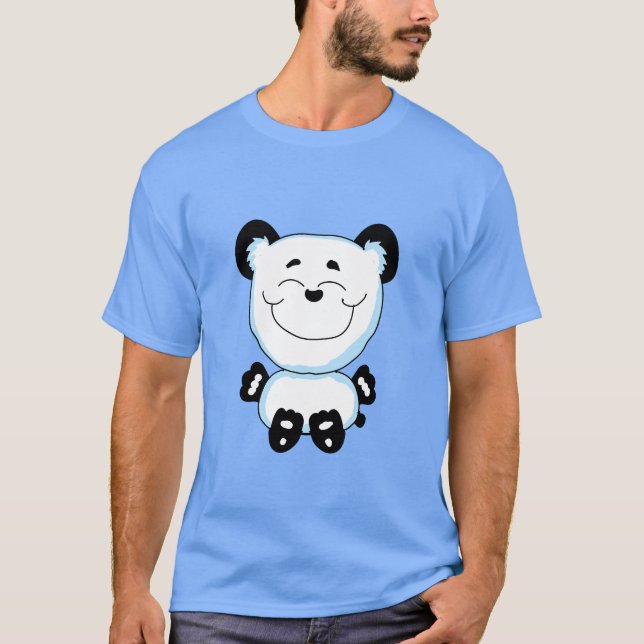 T-shirt Panda Heureux Assis (Devant)