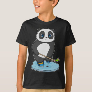 T-shirt Panda Hockey sur glace bâton de hockey sur glace