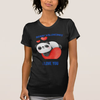 T-shirt Panda I Love You Valentines-Girlfriend