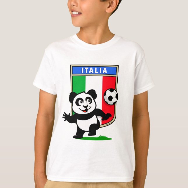 T-shirt Panda Italie de football (Devant)