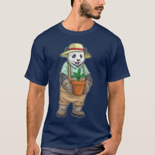 T-shirt Panda Jardinier Jeune Plantation de Jardin