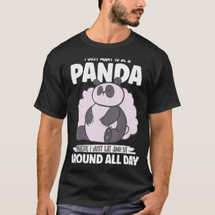 T-shirt Panda Je Mange Et Je M'Assis Autour De Tous Les Jo