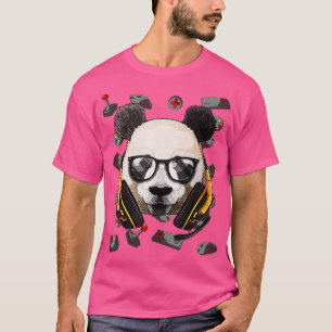 T-shirt Panda Jeu Animal Vidéo Joueur Garçons Enfants