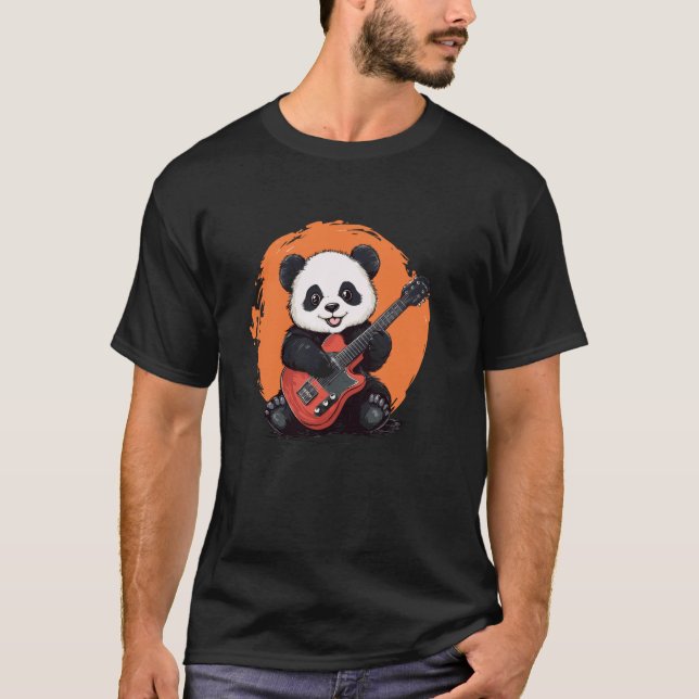 T-shirt Panda jouant de la guitare (Devant)