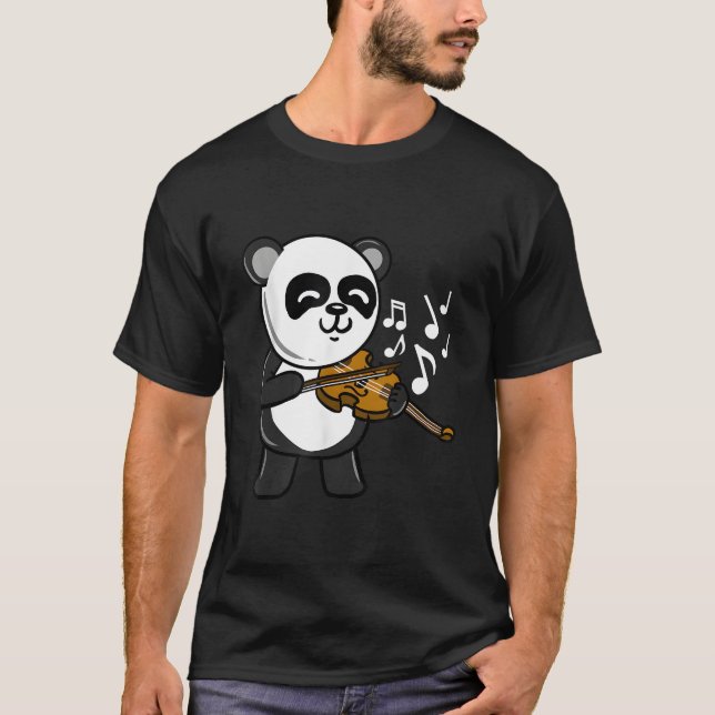 T-shirt Panda jouant du violon (Devant)