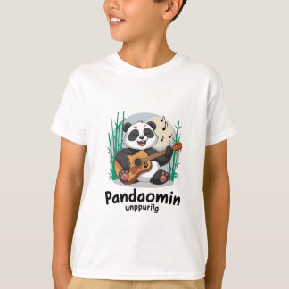T-shirt Panda Jouer de la guitare - Panda musicale mignonn