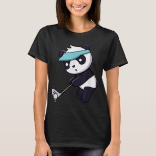 T-shirt Panda Jouer Golf Drôle Animal Golfeur Panda Ours