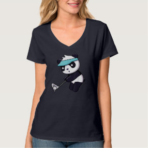 T-shirt Panda Jouer Golf Drôle Animal Golfeur Panda Ours