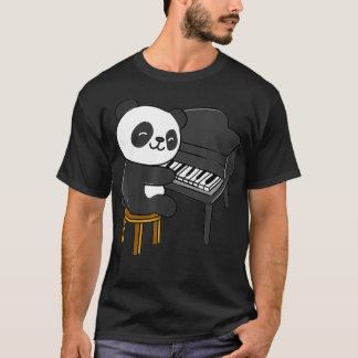 T-shirt Panda Jouer Piano