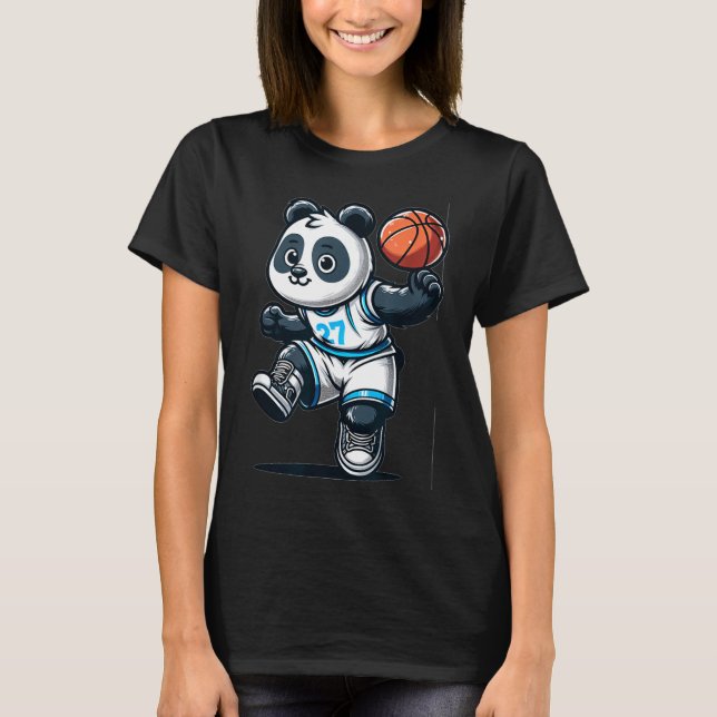 T-shirt Panda joueur de baseball mignon (Devant)
