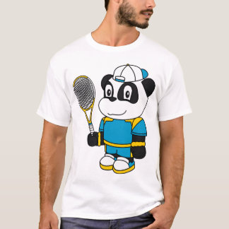 T-shirt Panda - joueur de tennis